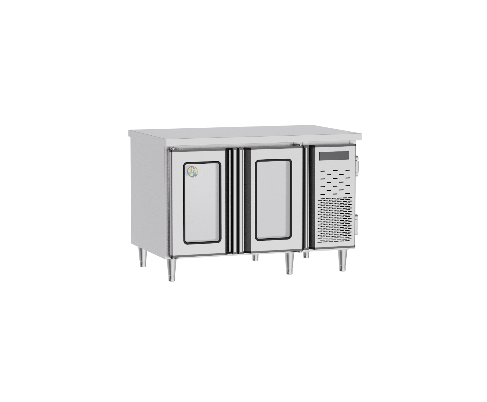 EK兩門臥式定頻冷藏/冷凍工作台冰箱-玻璃門